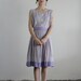 Vintage 60s Dress . Purple Lavender . Mad Men . Full Skirt . Lace Hem . Size Large