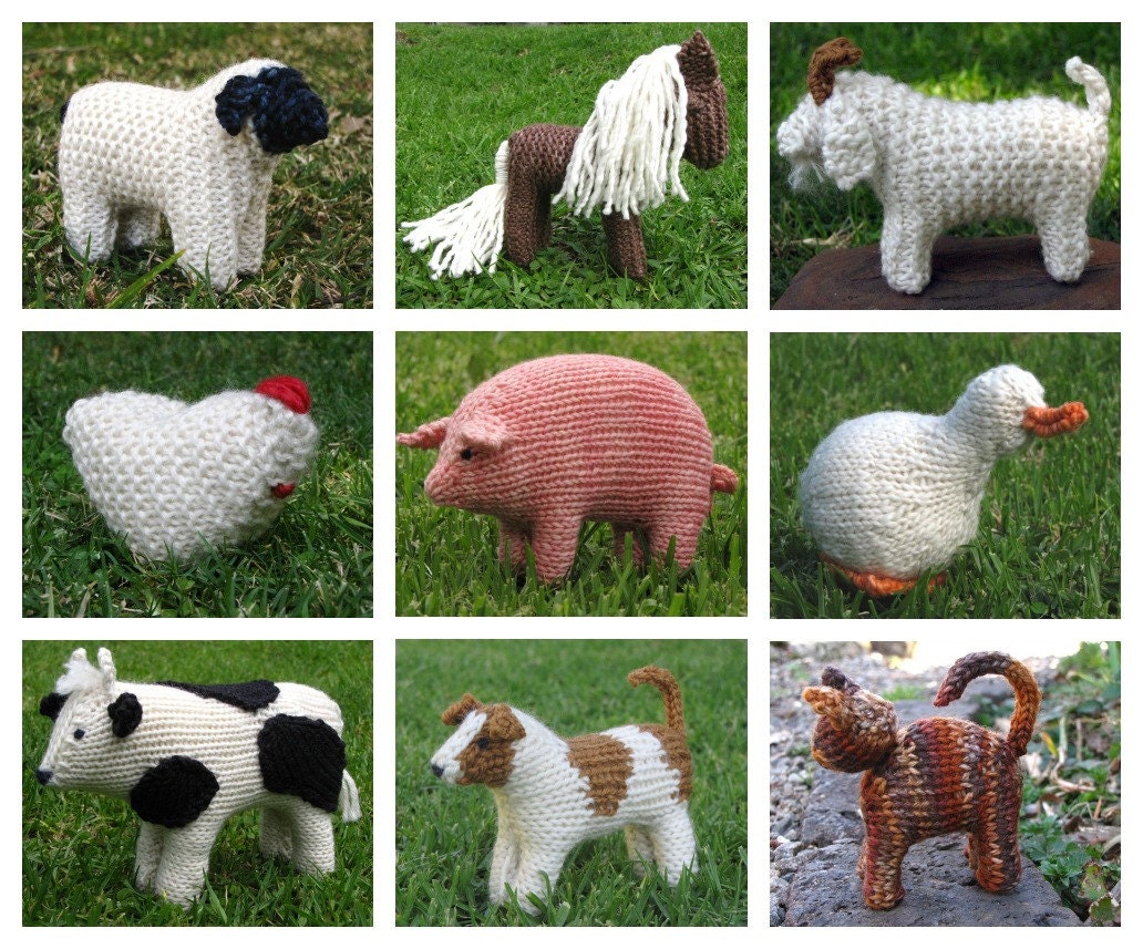 Today's Special Buy Any 5 Mamma4earth Animal Knitting Patterns for 15 Dollars instead of 20 Dollars, (PDF)