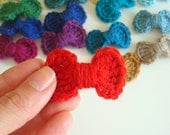 Custom Mini Crochet Bow Hair Clips - Set of 2