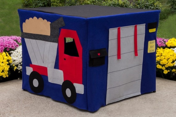 Felt Card Table Playhouse,  Construction Site, Personalized, Custom Order