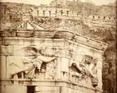 Winds of hope, 6x6 fine art photography print. Nostalgic sepia scene in old historic Athens