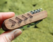 Laser Etched 7 tool Utility knife: CHEVRON design