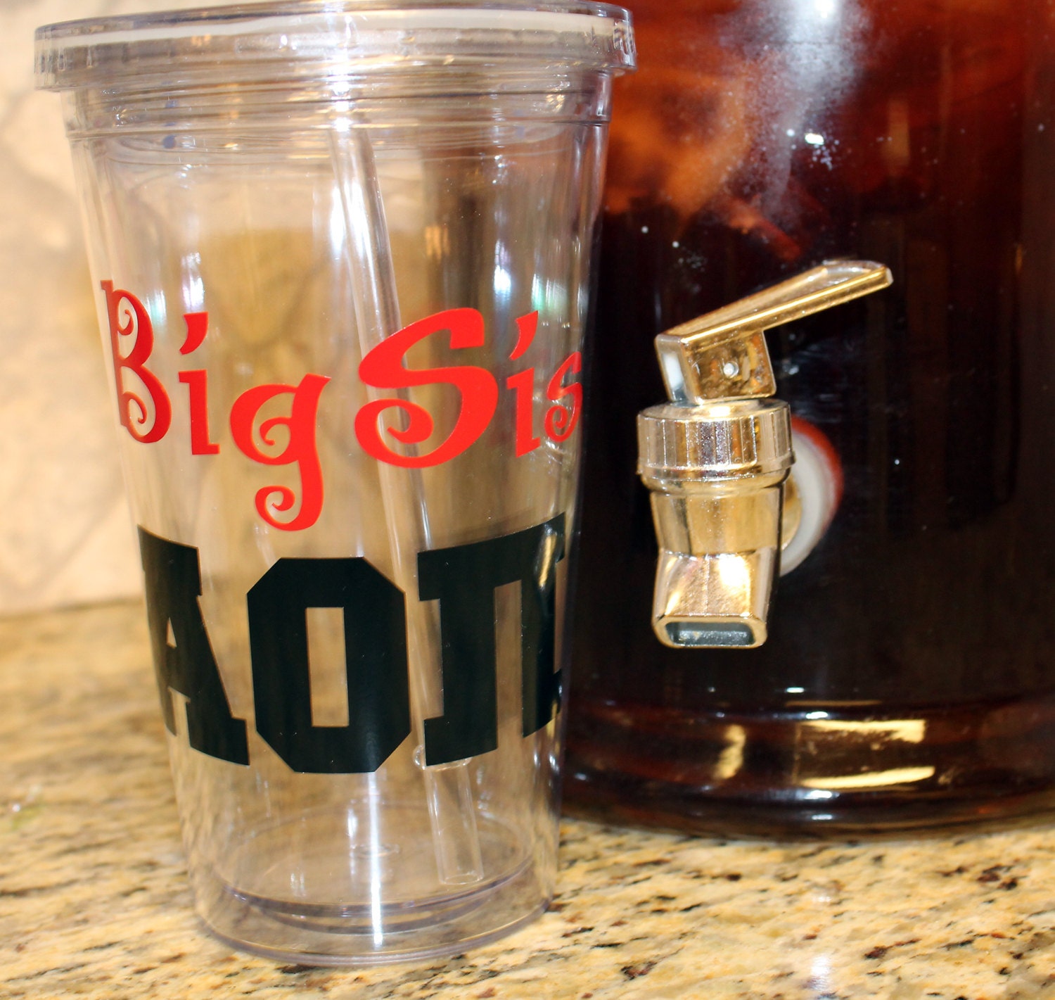 Big Sis Tumbler Sorority Greek or for  Lil Sis Acrylic Cup