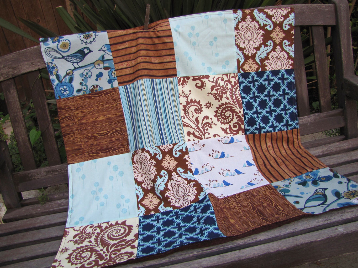 Bluebird Baby Boy Blanket Ready to Ship