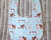 Riley Blake Farm Fresh Aqua Chenille Bib