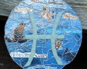 Pisces Astrology Symbol  Mosaic Collage