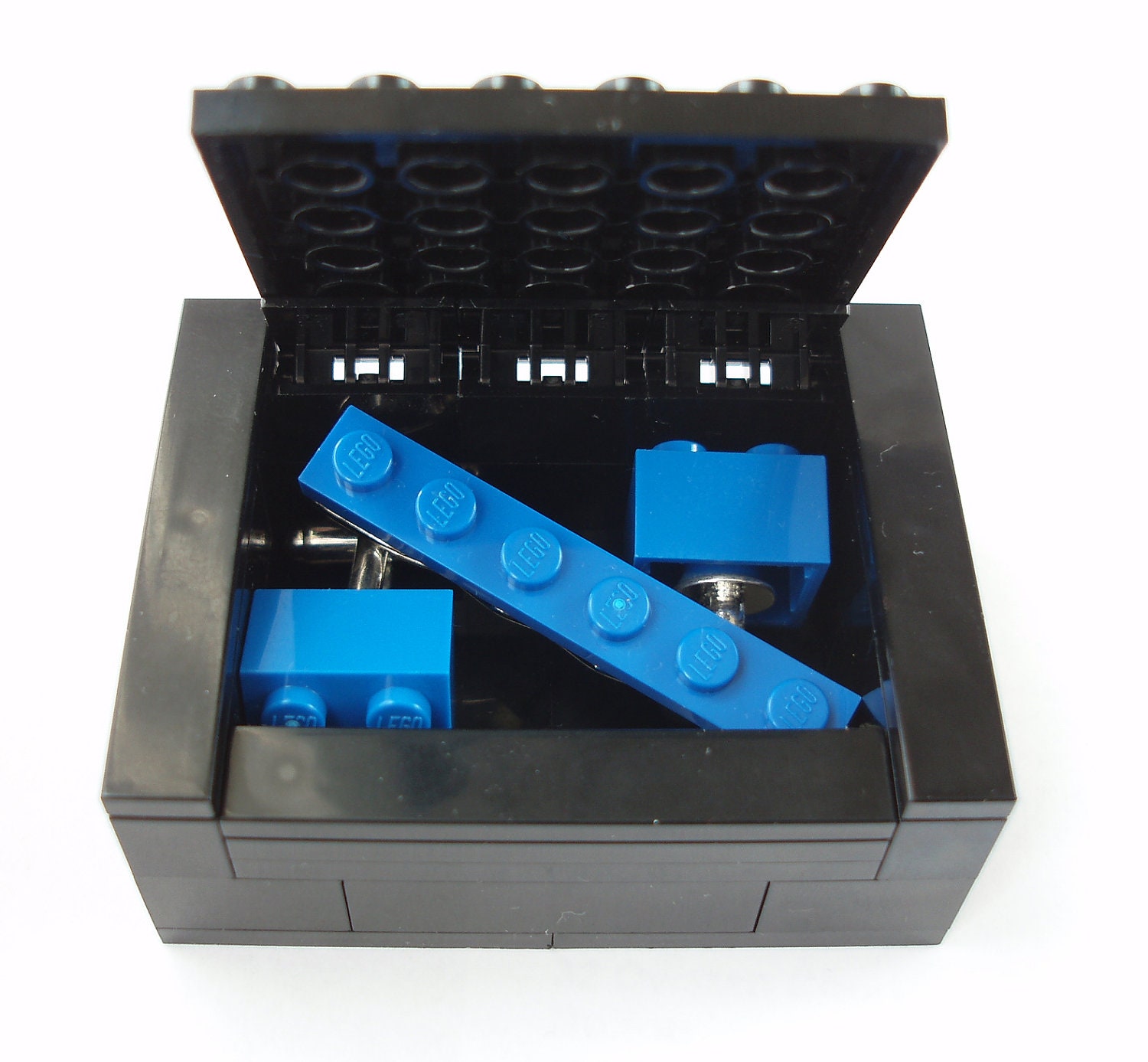 Groomsmen Cufflinks & Tie Slide Gift Set Includes Box - Handmade using LEGO(r) Bricks , Wedding Cufflinks, Grooms Cufflinks