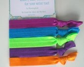 No Tug Elastic Hair Ties Electric Collection Doubles as a Fashion Trendy Bracelet