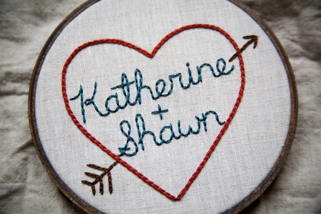 5" Custom Heart Sampler - Personalized names & colors