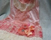 FLAPPER Great Gatsby 1920s Speakeasy Jazz Age Roaring 20s - Vintage Slip Make Over - Peach, Pink and Cream