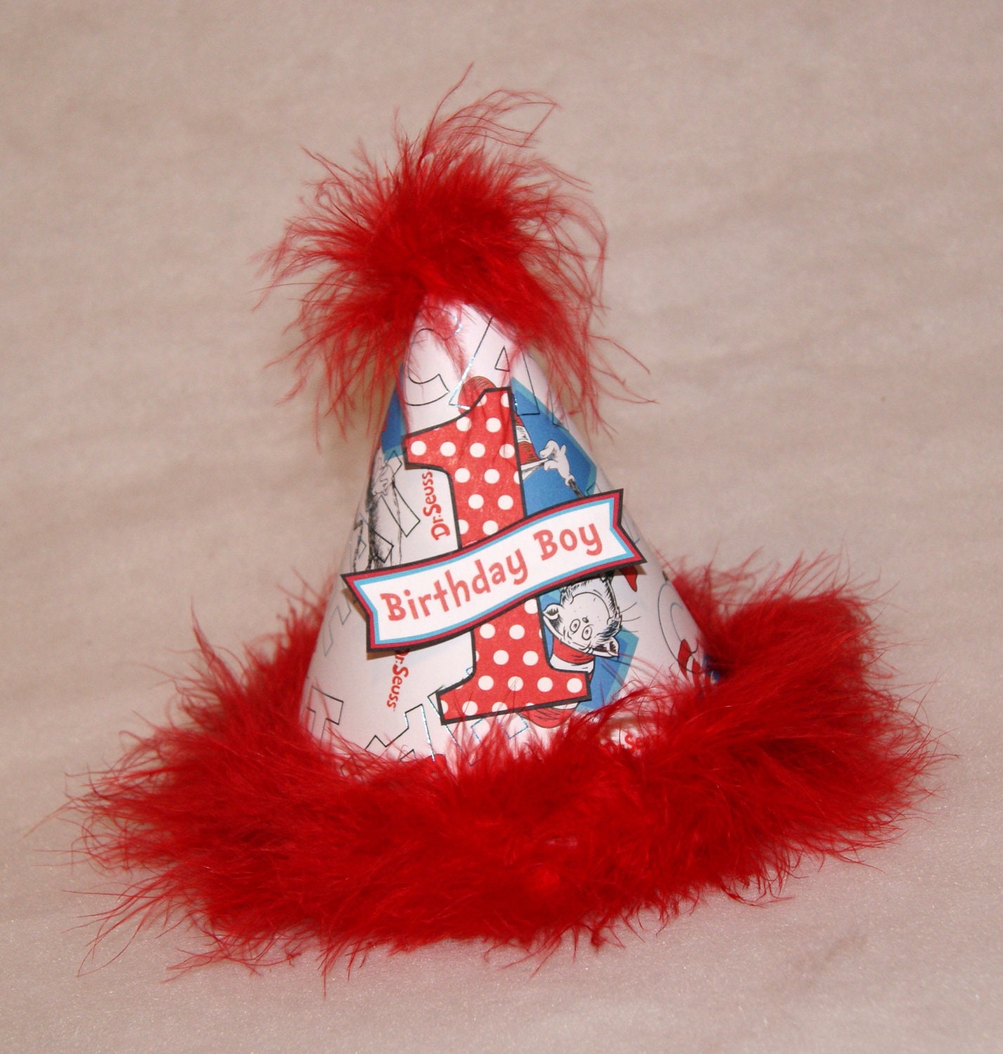 Cat in the Hat Boys Party Hat