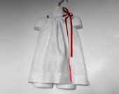 Vintage Damask Pillowcase Dress. Damask Linen. Girls Upcycled Clothing.Valentines Dress. White Dress. Christening Dress. Eco Kids Dress .
