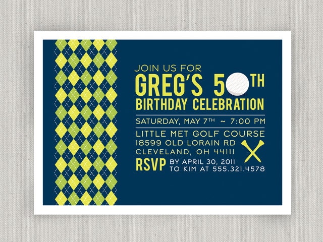Golf Party Invitation