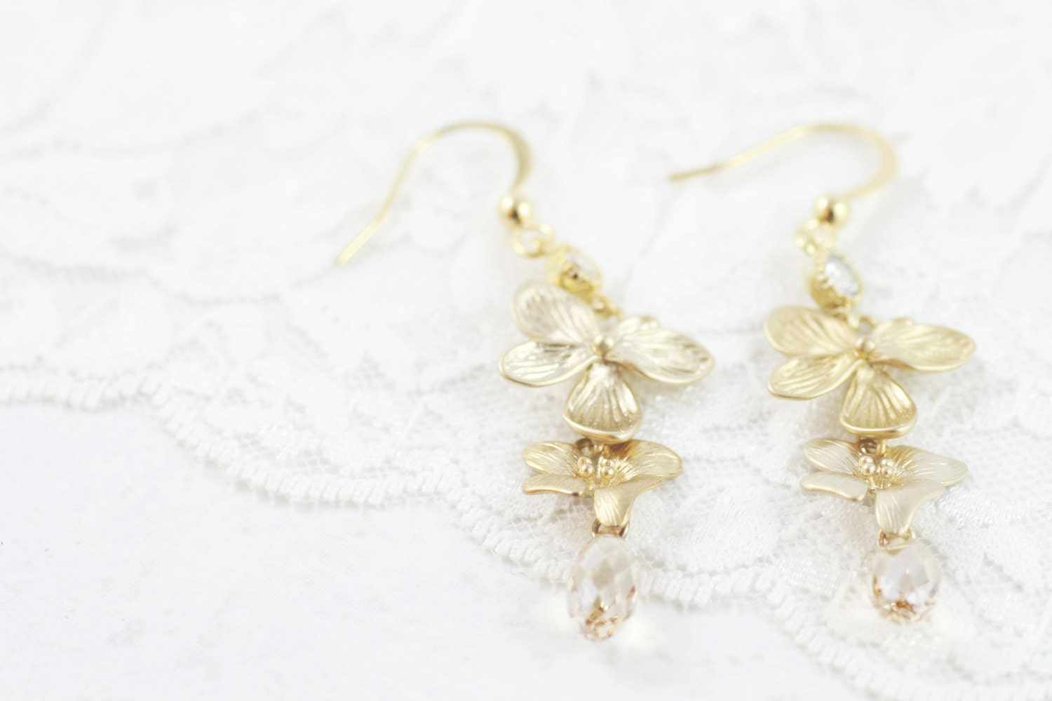 Aven - Handmade Nature Inspired, Elegant, Dainty, Beautiful Everyday Earrings. Sweet Heirloom Quality Gift.