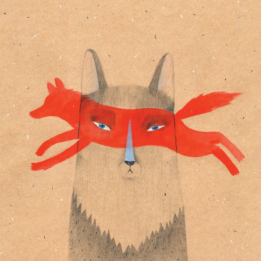 Greeting card - wolves