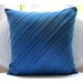 Contemporary Blue - Throw Pillow Covers - 20x20 Inches Suede Pillow Cover in Blue
