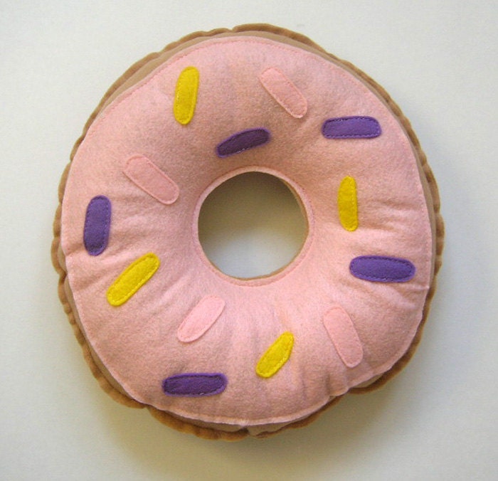 donut throw pillow