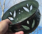 Dancing Tulip Bowl - Hand Made - See shop for more Hand Carved Unique Pottery