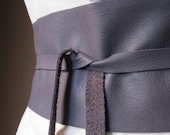 Antiqued Lilac - Leather Obi Belt