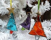 Whimscal Assorted Stained Glass Christmas Trees - miloglass