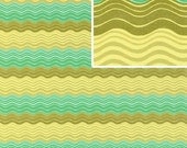 Ironing Board Cover - Ripple Stripe in Green