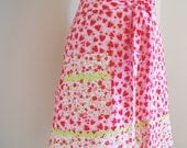 Half Apron - Pink Strawberry Apron Wrap