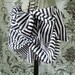 Tabitha Black White Stripe Mini Bustle Skirt-One Size, Fits 20-36 Inch Waist