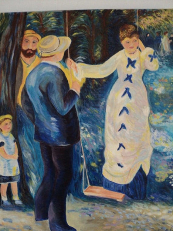 reproduction renoir 1876 the swing 16 inchs by 20 inchs mjcreation julie