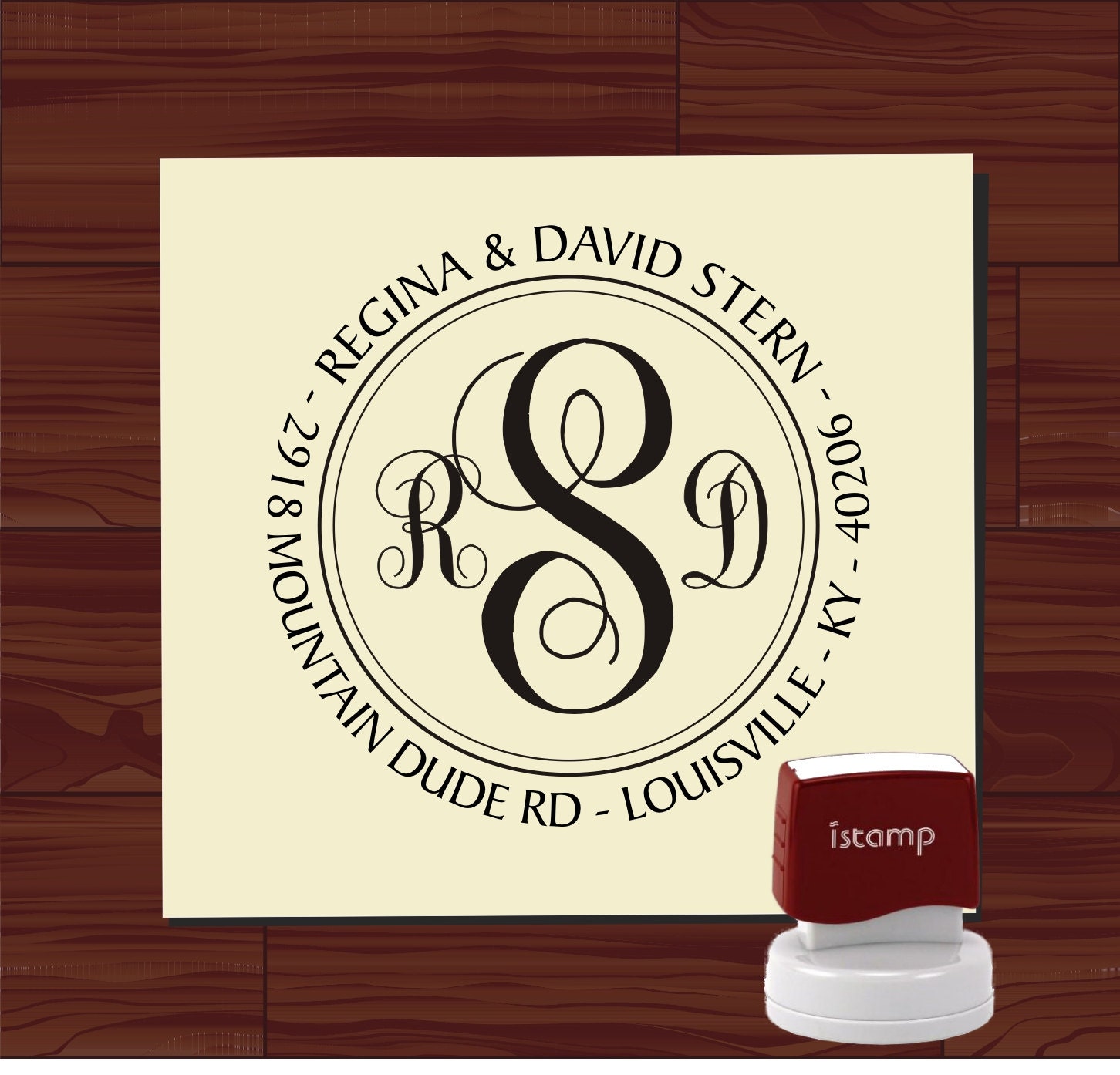 Custom SELF INKING stamp - Return Address Rubber Stamp - style MS5379- Personalized wedding or christmas gift