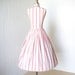 vintage 1950's dress ...fabulous SPORTLANE DEB saks fifth avenue white red woven chevron stripes cotton full skirt pin-up sun dress