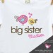 Big sister whimsical birdie Tshirt