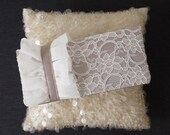 Champagne and ivory lace Charlotte clutch