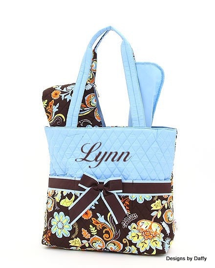 Quilted Personalized Diaper Bag