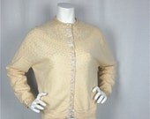 25% Off Storewide Sale // Vintage 1960s Cashmere Sequined Sweater, Sz M