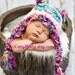 crochet Owl Hat handmade Dormilona Pink Newborn to 5 years old