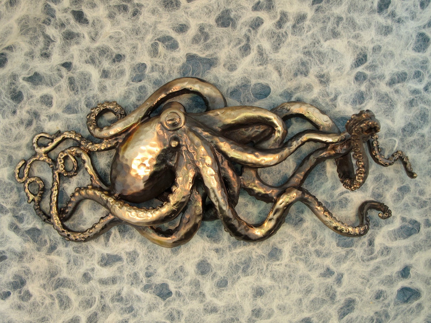 Bronze Octopus Hook Sculpture - martymagic