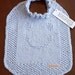 Slip on Bib, Pull-on Baby Bib, Pale Blue Bib, Smiley Face Bib, comfortable Bib