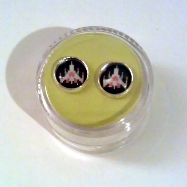 Galaga Nintendo Video Game Stud Earrings