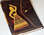 Large Tribal Dancer Leather Journal