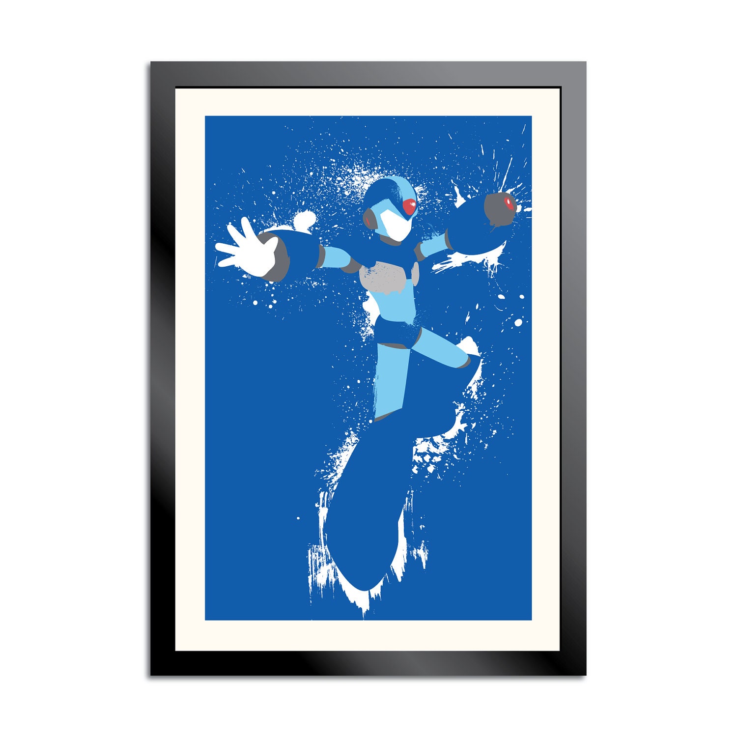 Mega Man X and Zero Splattery Posters