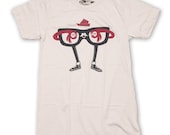 Glasses, Mustache tshirt, Geekery, Indie Tee, Silver, American Apparel Shirt, S M L XL XXL