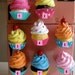 Fake Cupcake Swirly Twirly Magnets Your Choice of Two Mini Cupcake Magnets Great for Fridge, Office, Bakery, Little Girls Room, Etc
