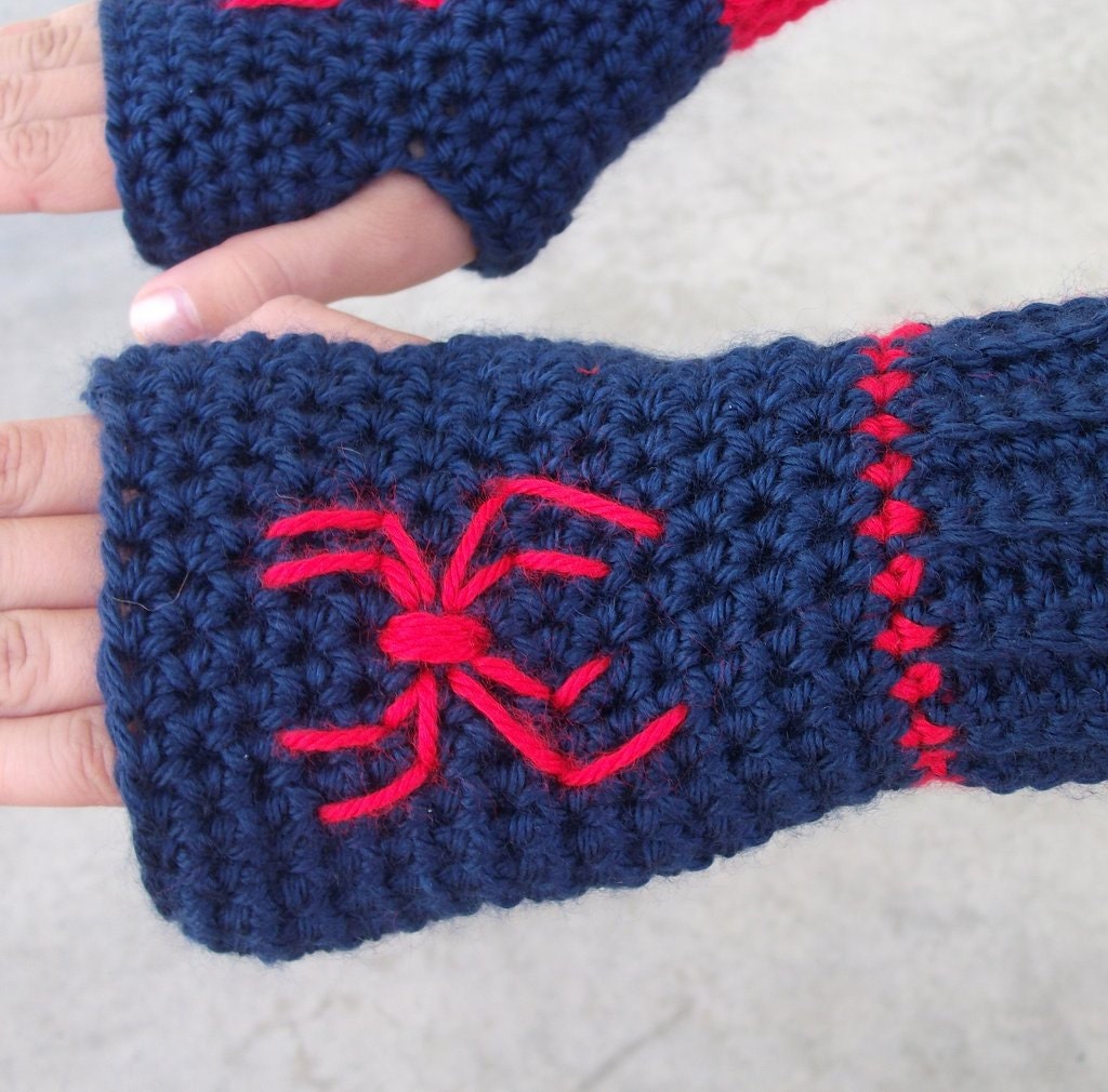 Spiderman Fingerless Gloves