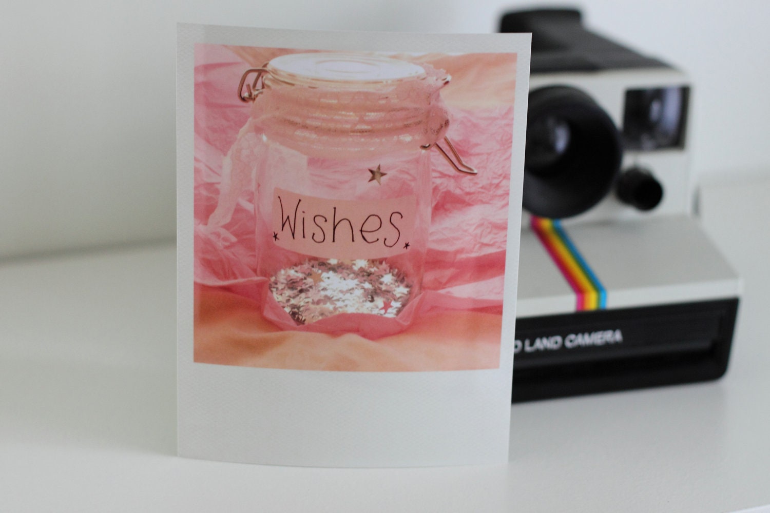 Wish Jar... 5x3.75 inches Polaroid Style print