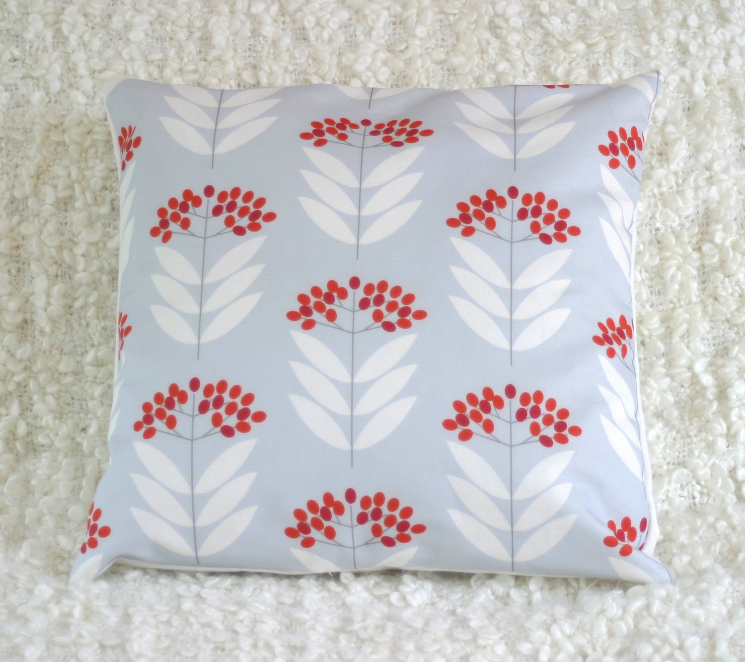 Pale Blue Elderberry Throw Cushion Cover Pillow Sham
