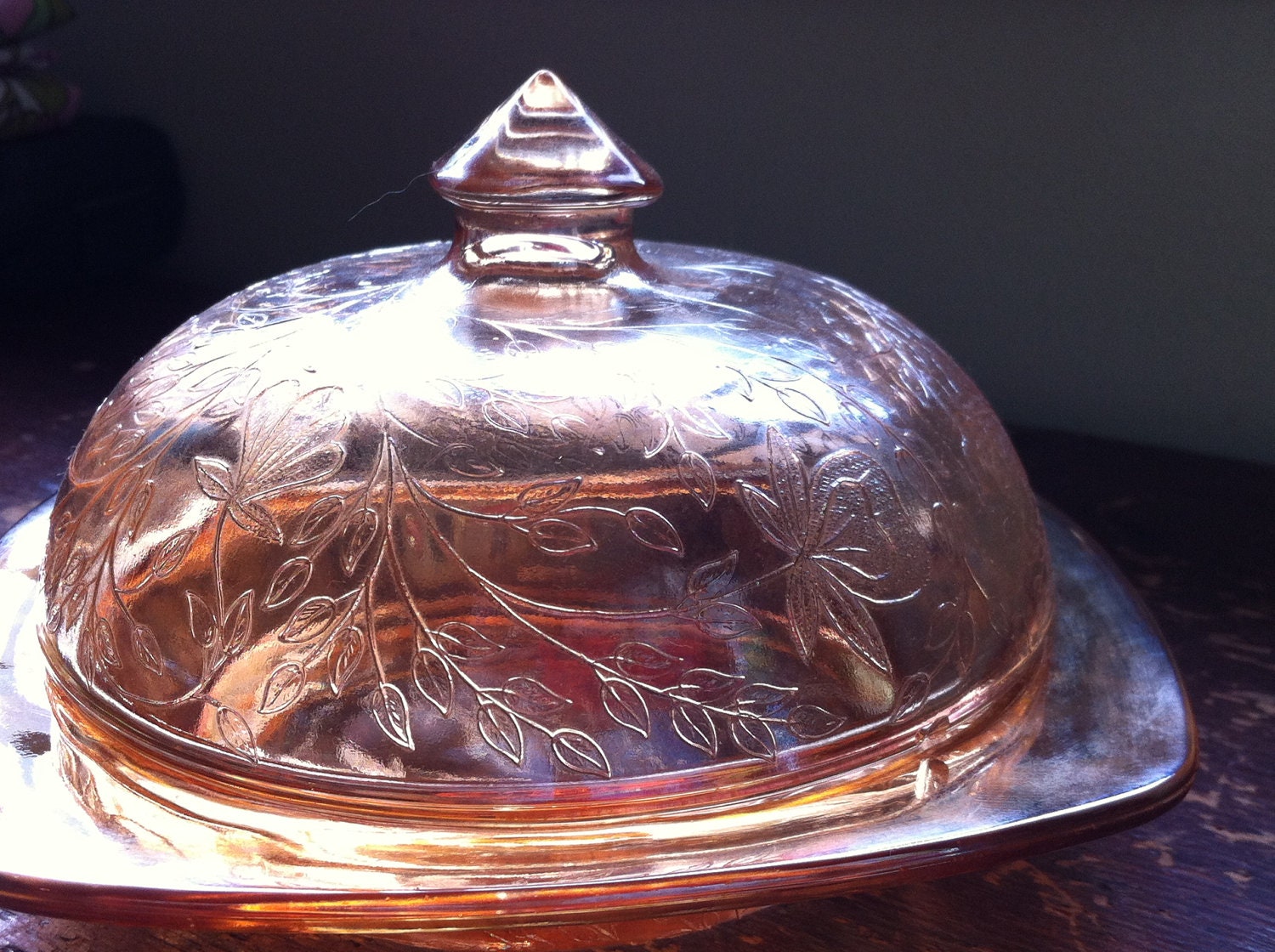 Carnival Repro from the 60s delicious Butter Dish Cloche