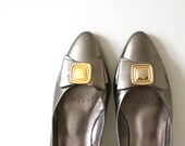 vintage PEWTER Selby pumps. 9.5