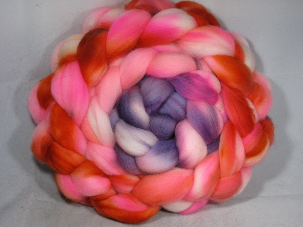 Organic Polwarth Combed Top - 5oz - Mai Tai 1