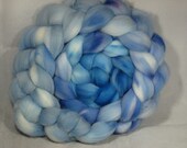 Organic Polwarth Combed Top - 5oz - Seattle Sky 1