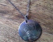 Fine Silver Peacock Feather Necklace